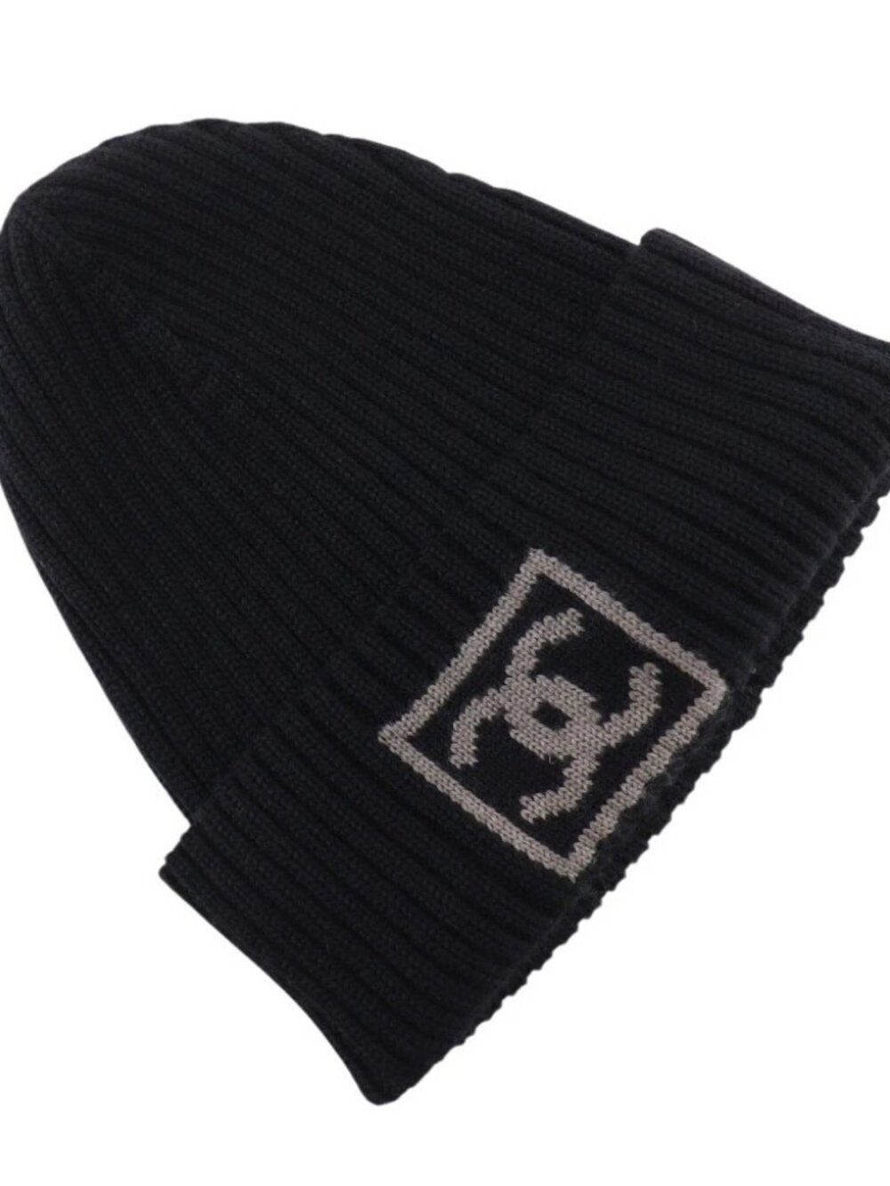 CHANEL COCO Mark Other hats Sports line black wool/silk/cashmere unisex - Picture 2 of 7